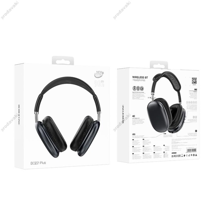 Бездротові Bluetooth навушники BOROFONE BO22 Plus Elegant BT headphones BT 5.4 Grey